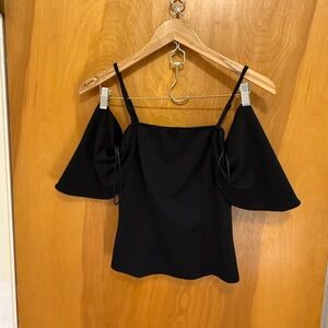 Elegant Black Off-Shoulder Women's Blouse